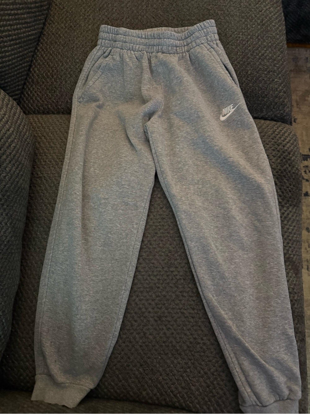 Nike Kids Heather Gray Jogger Sweatpants